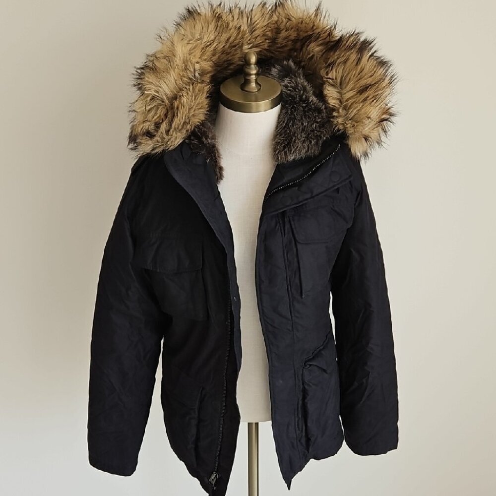 TNA Black  Faux Fur Winter Parka